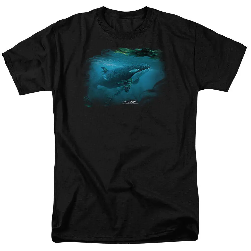 Wild Wings Pursuit Thru The Kelp Orca T Shirt Mens Licensed Wildlife Black