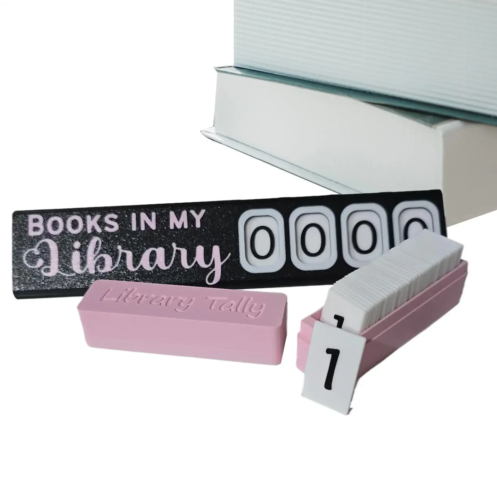 Bookshelf Counter Bookish Decor Sign BookNook Decor Books Read Year This Counter Up to 999 Bookshelf Ornament