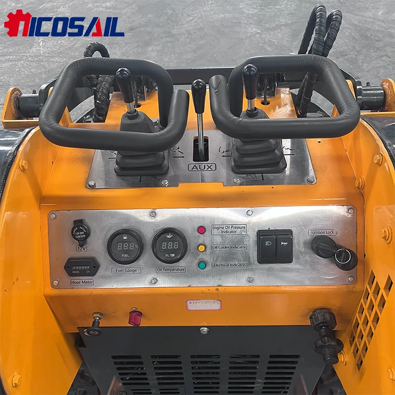 Nicosail 450 Mini-Kompaktlader, multifunktionaler Kompaktlader mit Honda-Motor und Kompaktladeraufsätzen