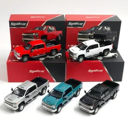 Smallcar Diecast 1:64 Scale Silverado Pickup Truck Alloy Simulation Car Model Collection Souvenir Gift Display Ornament