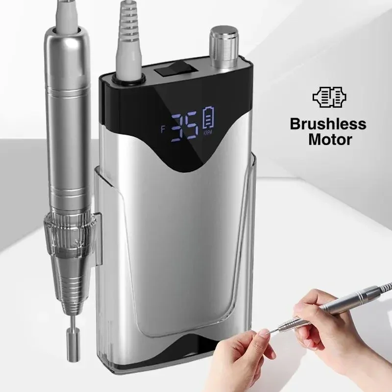 工場卸売 電動ネイルファイル 研磨機 35000rpm ブラシレス充電式ネイルドリル