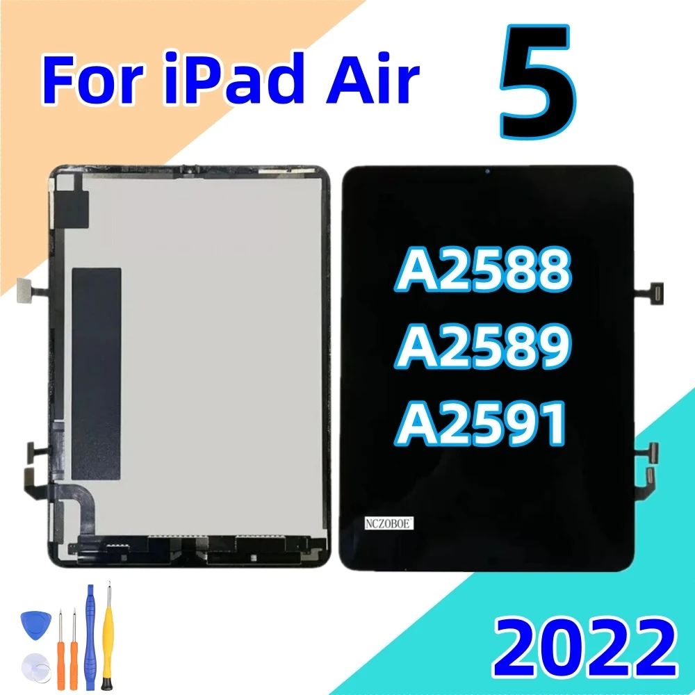 NCZOBOE10.9 inch LCD For iPad Air 5 5th Gen Air5 2022 A2589 A2591 A2588 LCD Display Assembly Touch Screen Digitizer Panel Repair