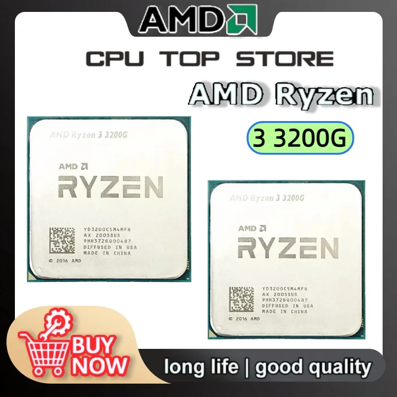 

AMD Ryzen 3 R3 3200G Processor 3.6GHz Quad-Core 65W AM4 CPU