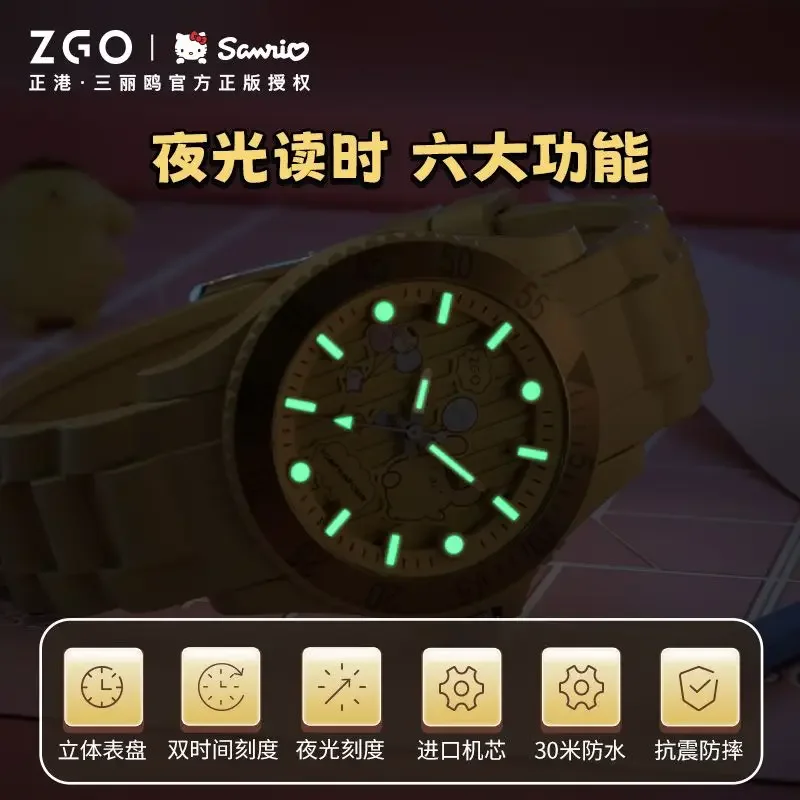 ZGOx-Montre Sanurgente Purin pour filles, Pointeur intérieur Mayor, Ins, Montres Shoes à quartz, Cadeaux d'anniversaire pour enfants