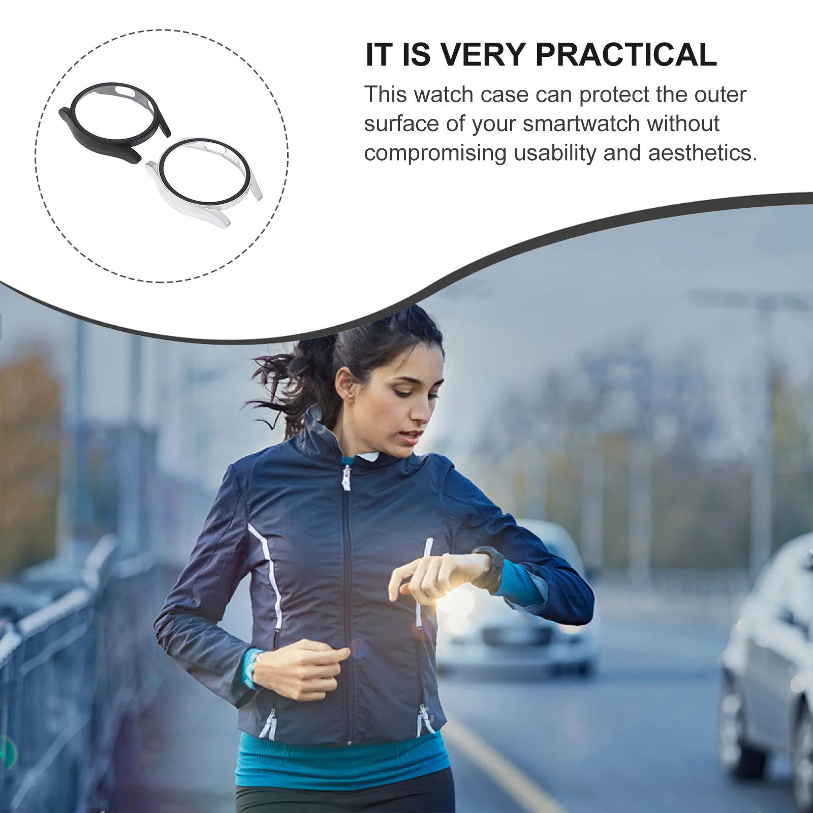 

Защитный чехол для часов, 2 шт., премиум-класса, из поликарбонатного стекла, устойчивый к царапинам, с полным покрытием, легкий, элегантный дизайн.