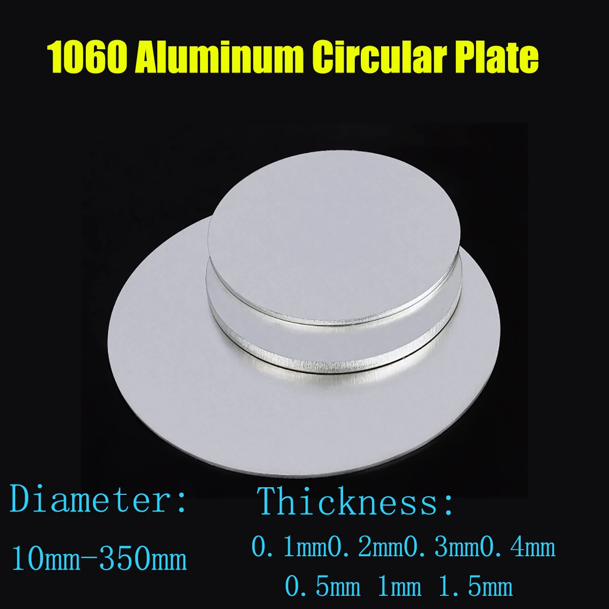 

1060 Metal Aluminum Disc Thickness 0.1mm~1.5mm Diameter 50mm-350mm Laser Cutting Processing Customization