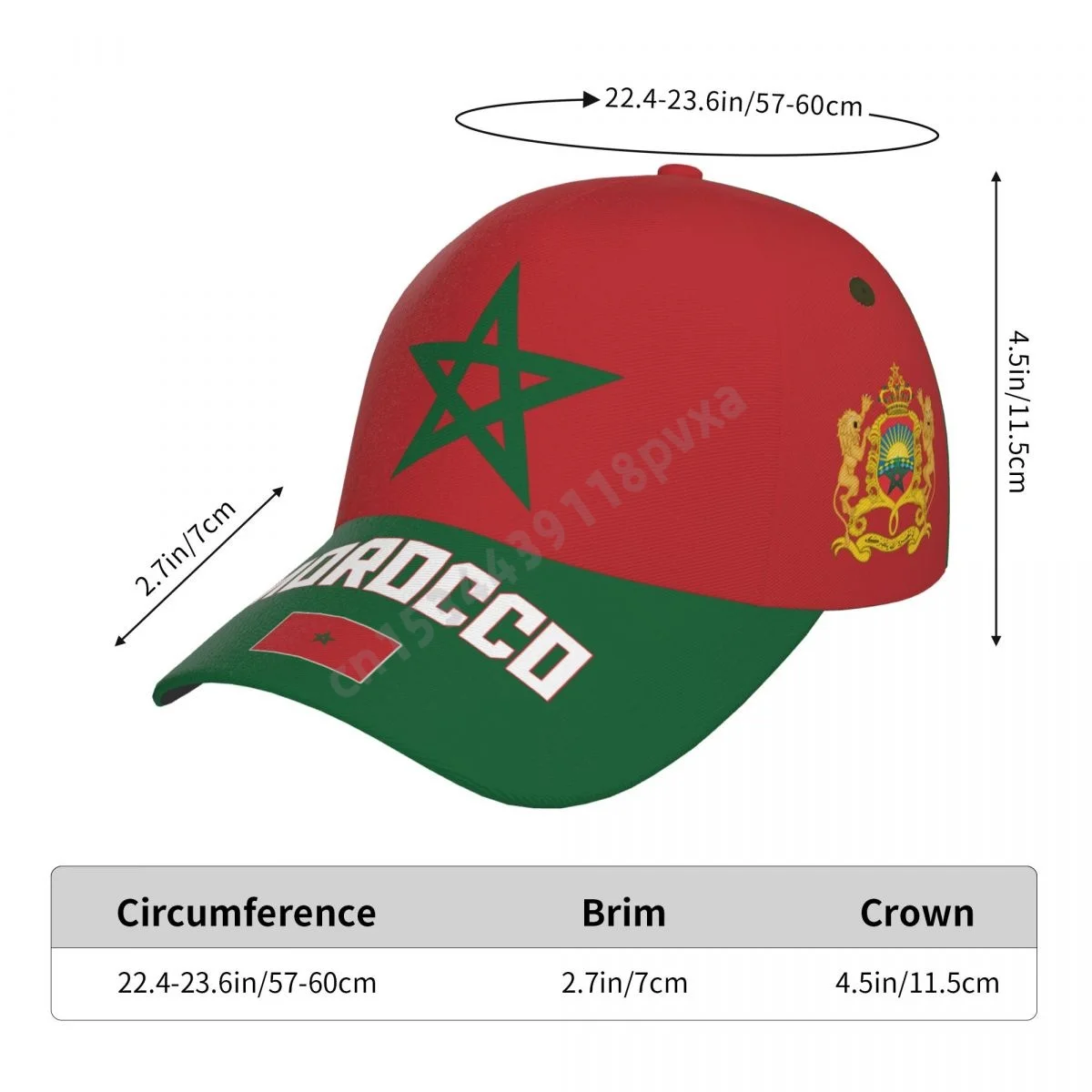 Unisex Morocco Flag Cool Moroccan Adult Baseball Cap Patriotic Hat for Baseball Soccer Fans Men Women