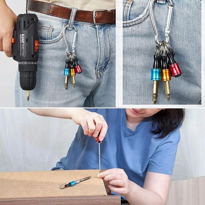 E06B 10 Pieces Shank Keychain Extension Bar Bit Bit Adaptor 1/4 Inch