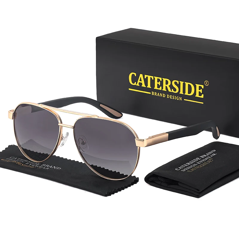 

CATERSIDE Retro Men Polarized Sunglasses with Metal Frame Tac Lens Sun Glasses for Women Driving Outdoor Glasses Ideal Gifts
