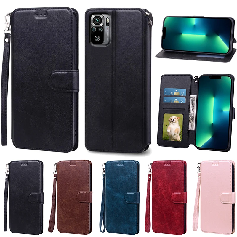 

Case For Redmi Note 10 Wallet Leather Flip Case Note 10S Silicone Fundas For Xiaomi Redmi Note 10 Pro 10 Pro Max Version Cover