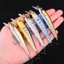 Señuelo minnow láser para lubina y lucio, wobblers crankbait duro