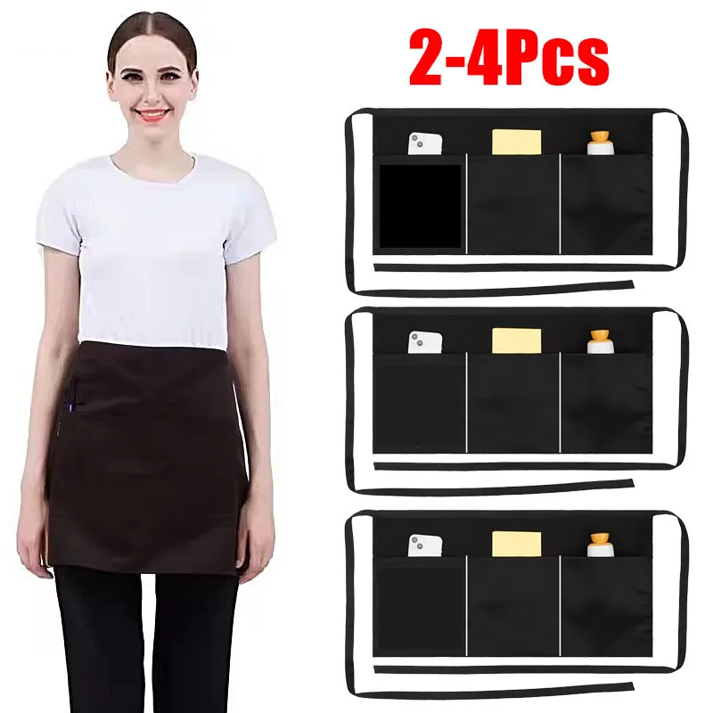 2-4Pcs Haushalt Kochen Schürze Kurzen Stil Für Männer Frauen Öl-Beweis Wasserdicht Erwachsene Taille Mode Küche zubehör