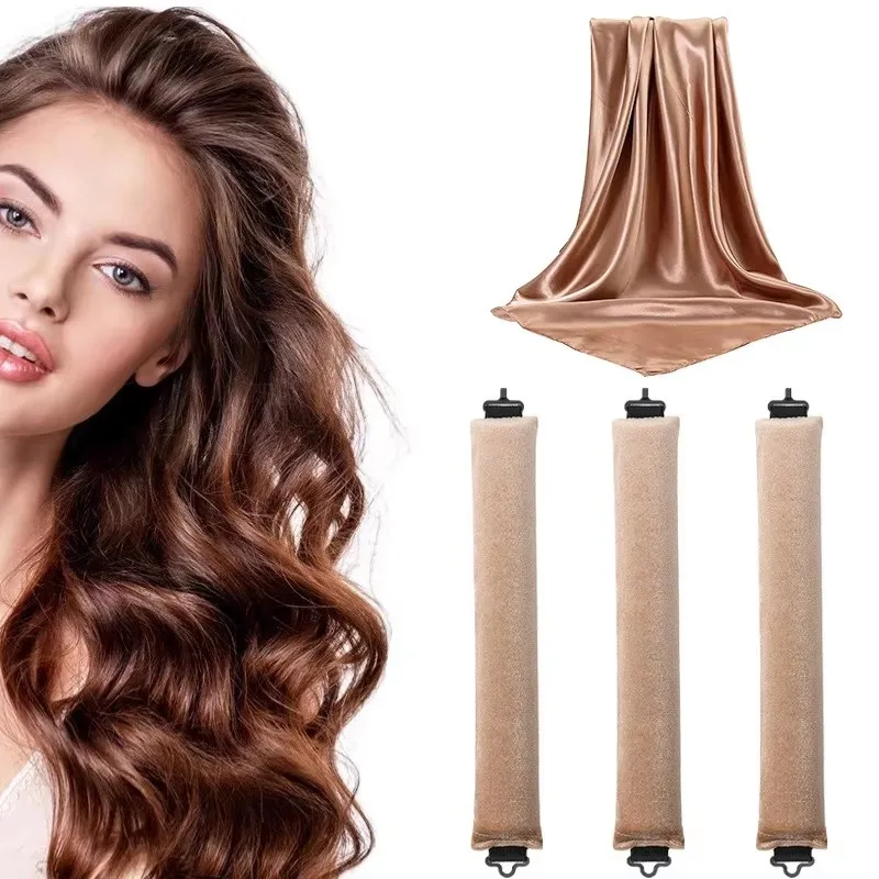 Heatless Hair Curler 27cm Sleep-friendly Heatless Curling Wand 3.5 Diameter Large Wave Curling Wand view 4