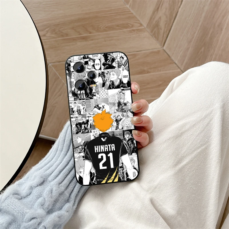 H-Haikyuu H-Hinata Anime For Xiaomi Redmi Note 13 12R 12 12S Turbo 11 11T 11S 10 10S Pro Plus 5G Black Cover Phone Case