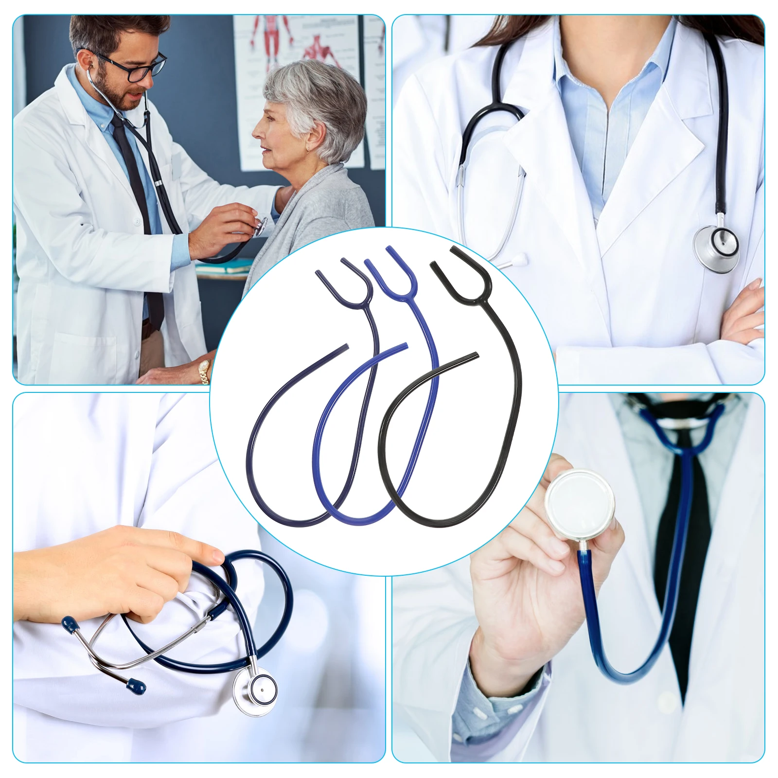 

3Pcs Replacement Stethoscope Hose Universal Y-Shaped Tube Extension for Stethoscope Accessory Reliable Performance Suitable