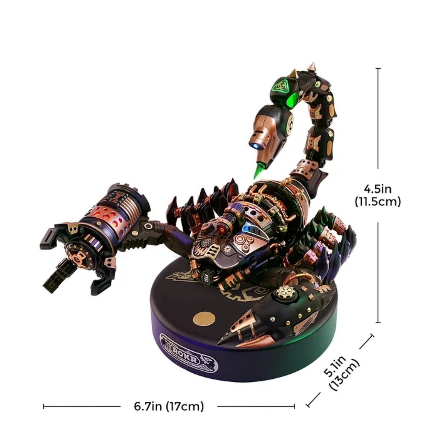 ROKR Adult Model Kit, 3D Metal Puzzle, Emperor Scorpion Insect Model, Steampunk Style Toy and Gift for Men (MI04) view 5