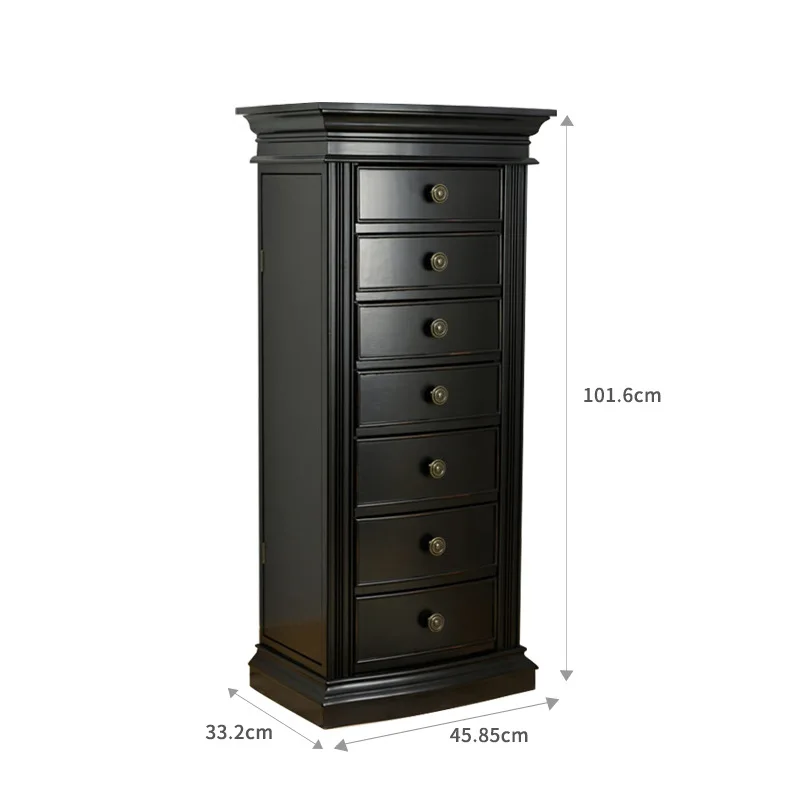 LH all solid wood vertical cabinet master bedroom five six seven eight bucket drawer storage