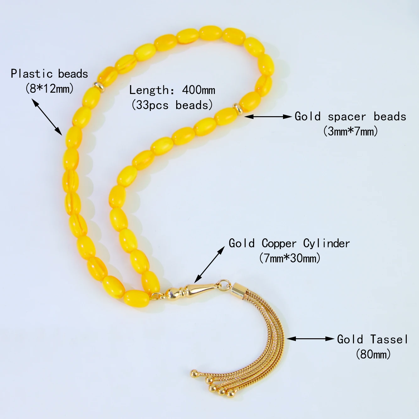 Ramadan islamisches Gebetsperlen-Armband, 21 Karat vergoldet, Naturharz, arabische Damenmode, Eid-Armreifen, muslimischer traditioneller Schmuck – Detail 4