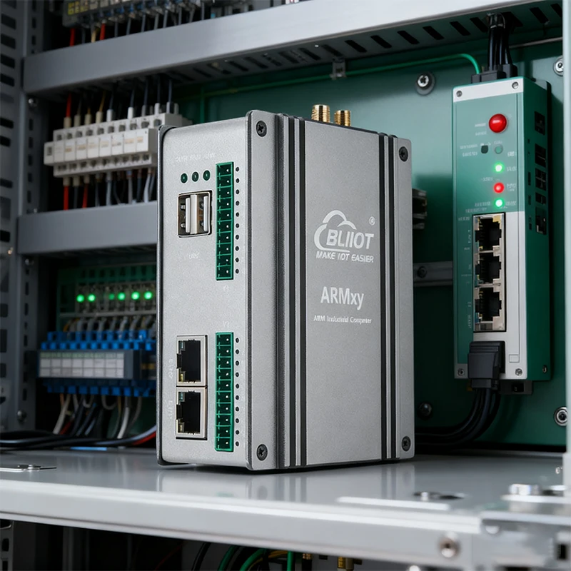 

BLIIoT Industrial Embedded Computer T507-H 4*A53 1.4GHz 2+16GB eMMC IoT Edge Computing Controller Linux RS485/DI/DO/CAN/GPIO