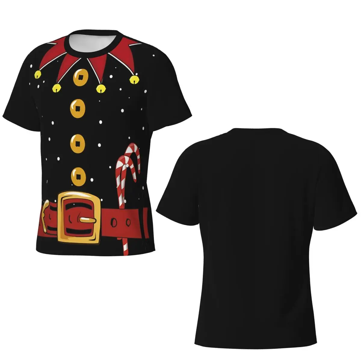 Cosplay elfo verde feliz natal t camisas para homens mulheres poliéster camisetas exclusivas camisetas de manga curta roupas plus size