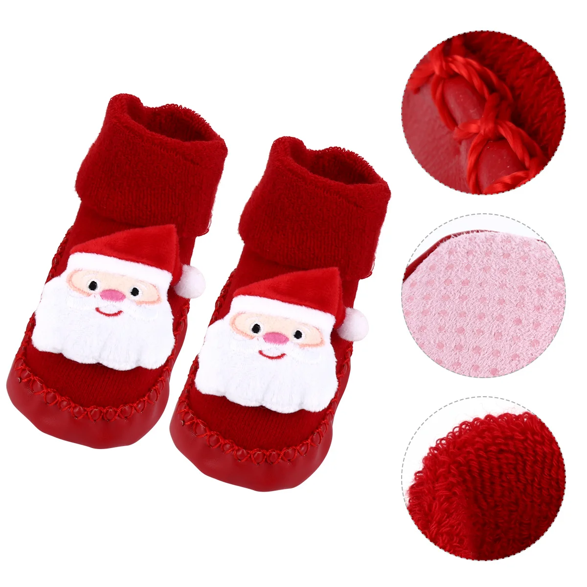 

24pcs 1 Pair Anti-Slip For Kids Christmas Baby Floor Socks Cotton Design Cartoon Sole Particle Non-Slip Warm Short Socks