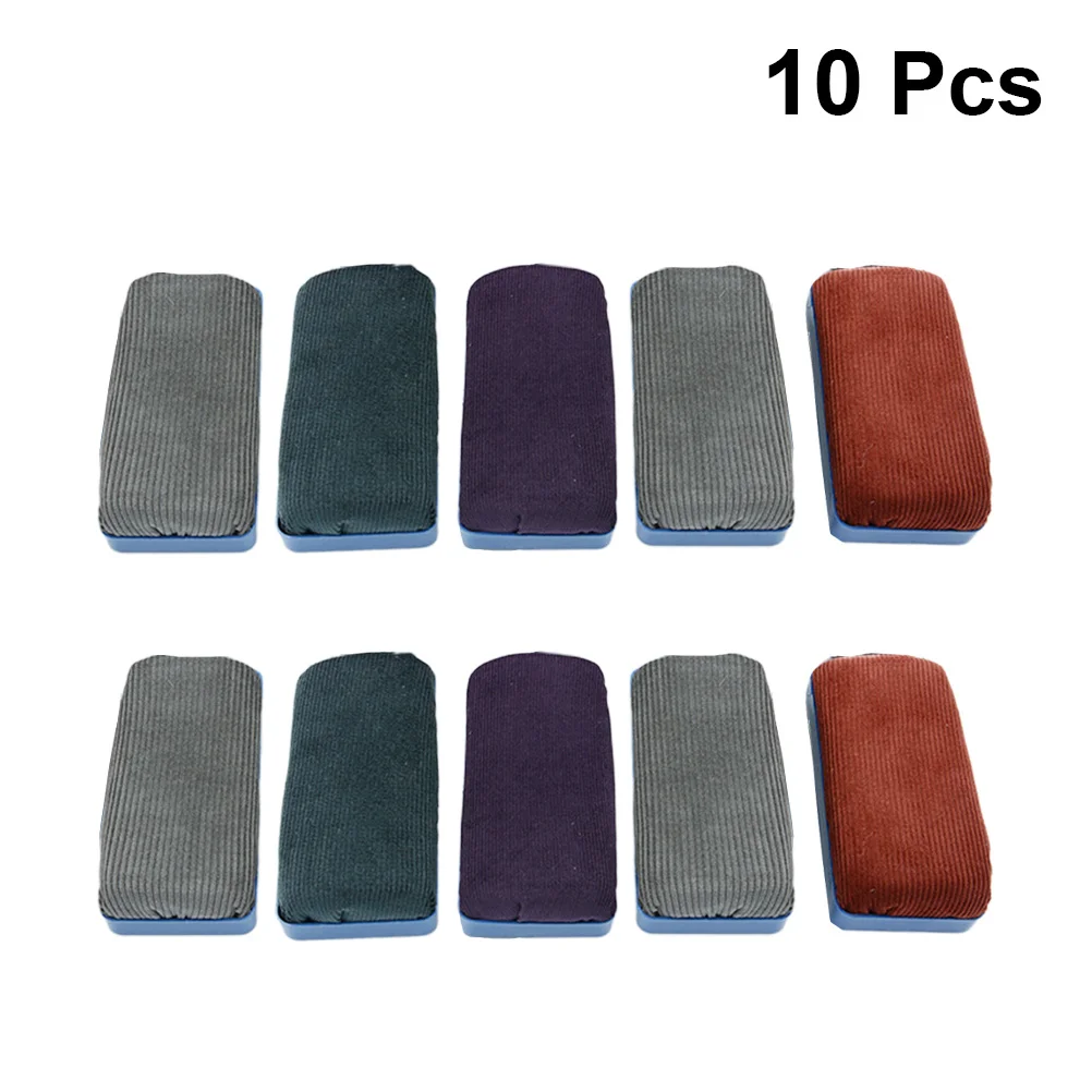 

10Pcs 10.5x5.5cm Highgrade Blackboard Brush Flannel Whiteboard Eraser Uniform Quality Blue Shell Office Stationery