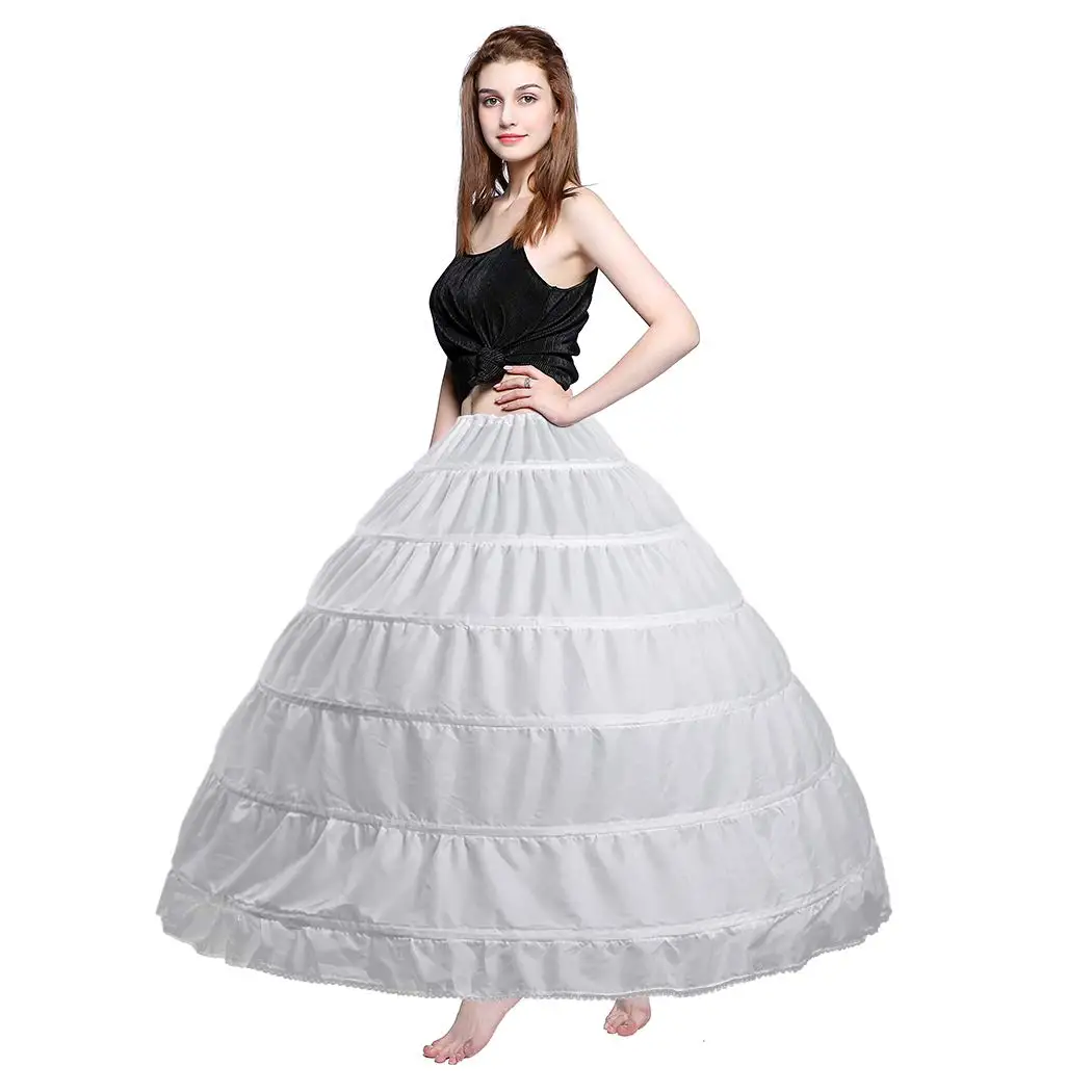 6 Hoop Skirt for Women Ball Gown Petticoat Crinoline Wedding Underskirt Half Slips image 4