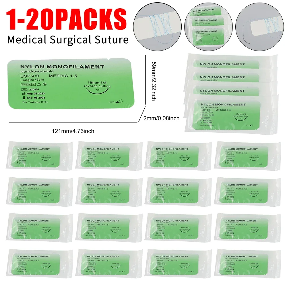 Medical Surgical Suture Nylon Silk Polypropylene Polyester Monofilament Thread Suture Teaching Exercises Demonstrations Practice