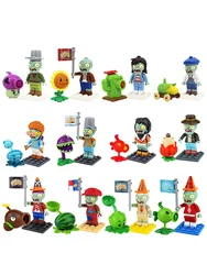 Plants Vs. Zombies Season 1 2 Surprise Toy Capsules Assembling Buildin Blocks Hot Selling Cartoon Anime Figure Model Random Doll