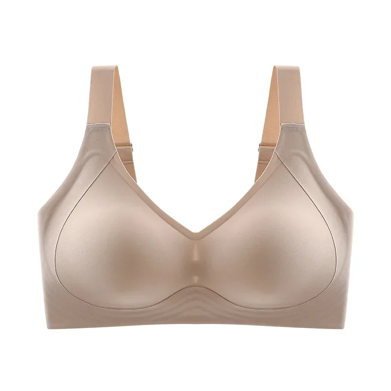 

Plus Size Push Up Bra 6XL Wireless Seamless Bralette with Anti-Slip Straps & Lace Trim Big Bust Support Comfort Bras for Women