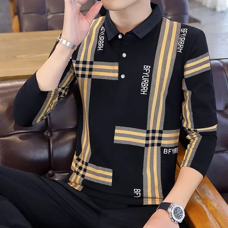 

Pullover New Printed 100℅ Cotton Mens Polo Shirts Luxury Designer Y2k Luxury 2024 High Quality Aesthetic Emo Xl Male Sweatshirts