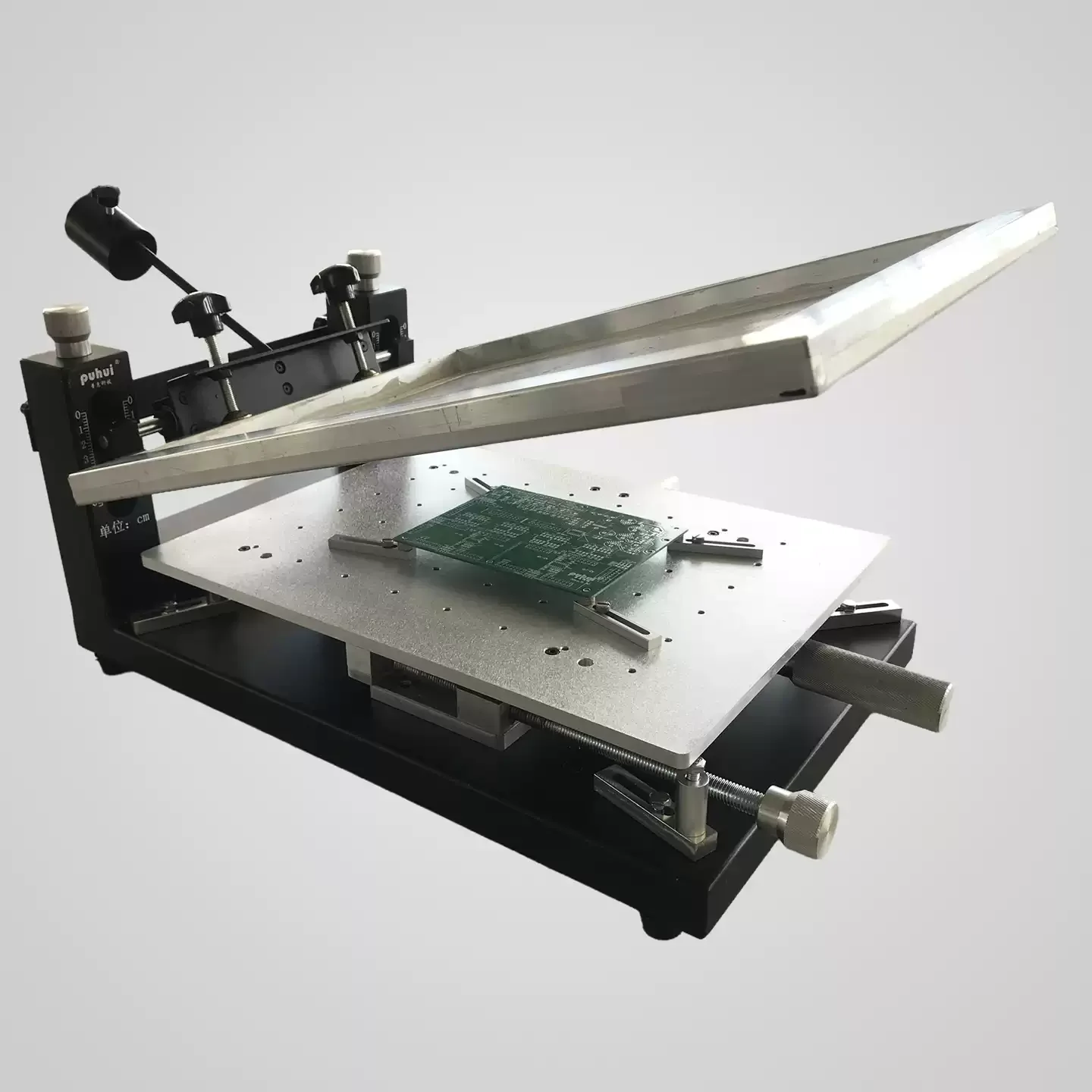 High Precision 3040 Puhui Manual PCB Solder Paste Screen Printing Machine Stencil Printer For SMT Assembly With Reflow Oven