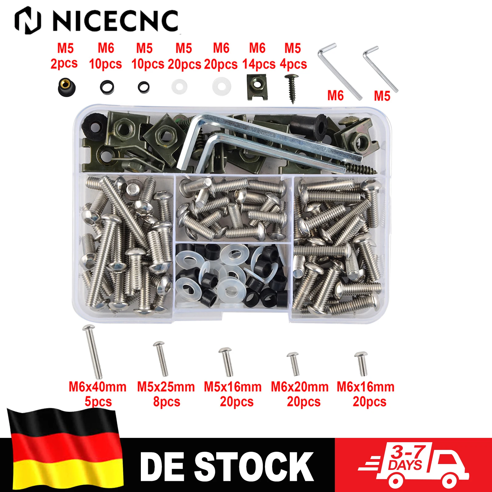 Universelle M5 M6 Schrauben Verkleidungsbolzen für Honda CBR Yamaha YZF R1 R3 Suzuki GSXR Kawasaki Ninja Aprilia Ducati Triumph