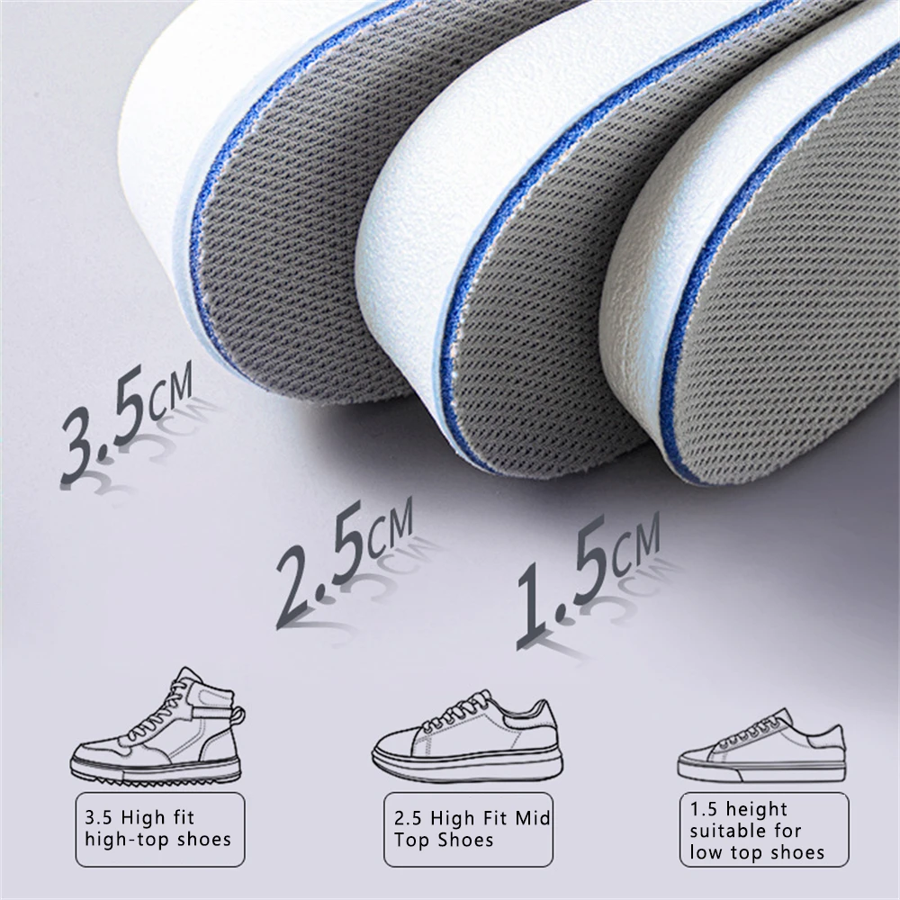 1/2PAIRS Shoe Lift Orthotic Devices Eva Soft Light Shoes Mens Insole Comfortable And Soft Insole Invisible Inner Raised Insole