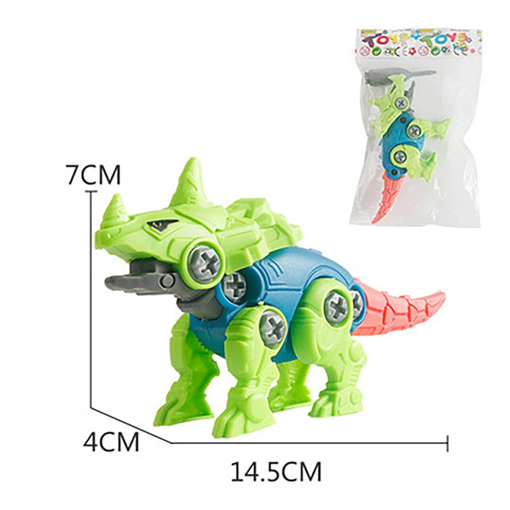 Children\'s Dinosaur Construction Boy Toy Set  Early Educational DIY Screwing Jurassic Dinosaurs Baby Toys Random Color