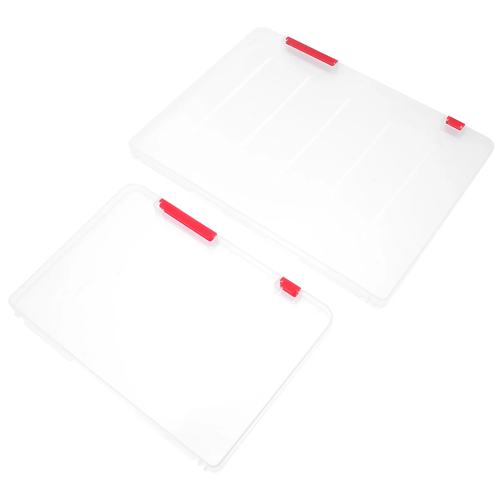 2Pcs File Storage Boxes Lightweight Plastic Buckle Document Organizers for Office Home Study Certificate File Holder A4 Document