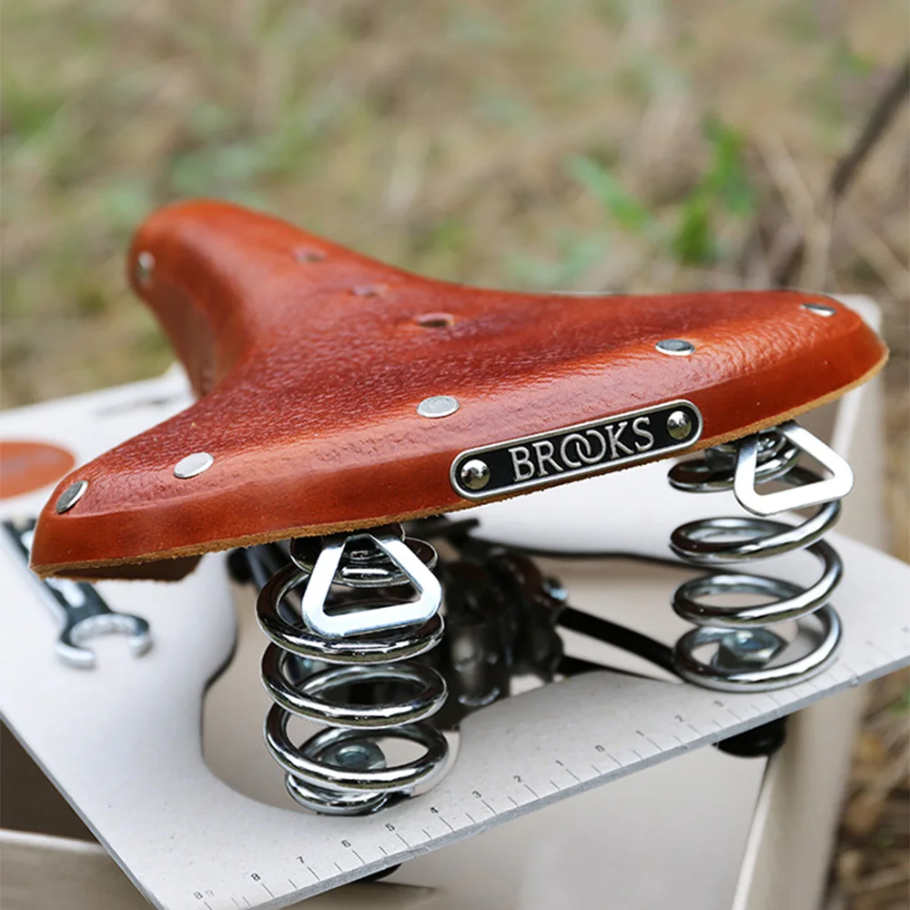 

British BROOKS B67 cowhide cushion retro bicycle spring saddle bicycle genuine leather handmade seat bag