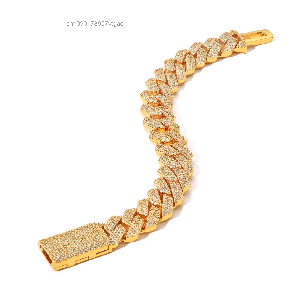 Moissanite Luxury 925 Silver Unisex Bracelet 15mm Rhombic Cuban Link Chain Everyday Wear Jewelry.
