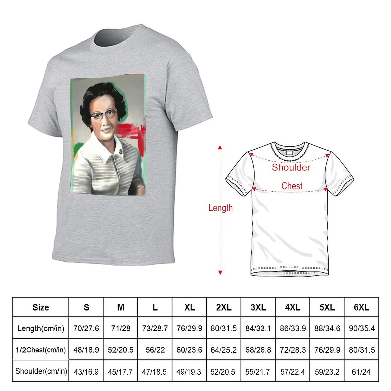 Katherine Johnson T-Shirt oversized Short sleeve tee shirts graphic tees mens vintage t shirts