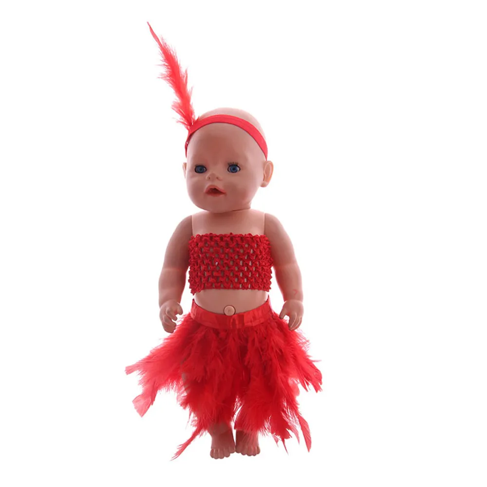 Lovely Red Series Doll Accessories Clothes Swimwear Mini Bow Dress For 43Cm Rebirth Doll 18Inch Baby Doll DIY Toy Gifts