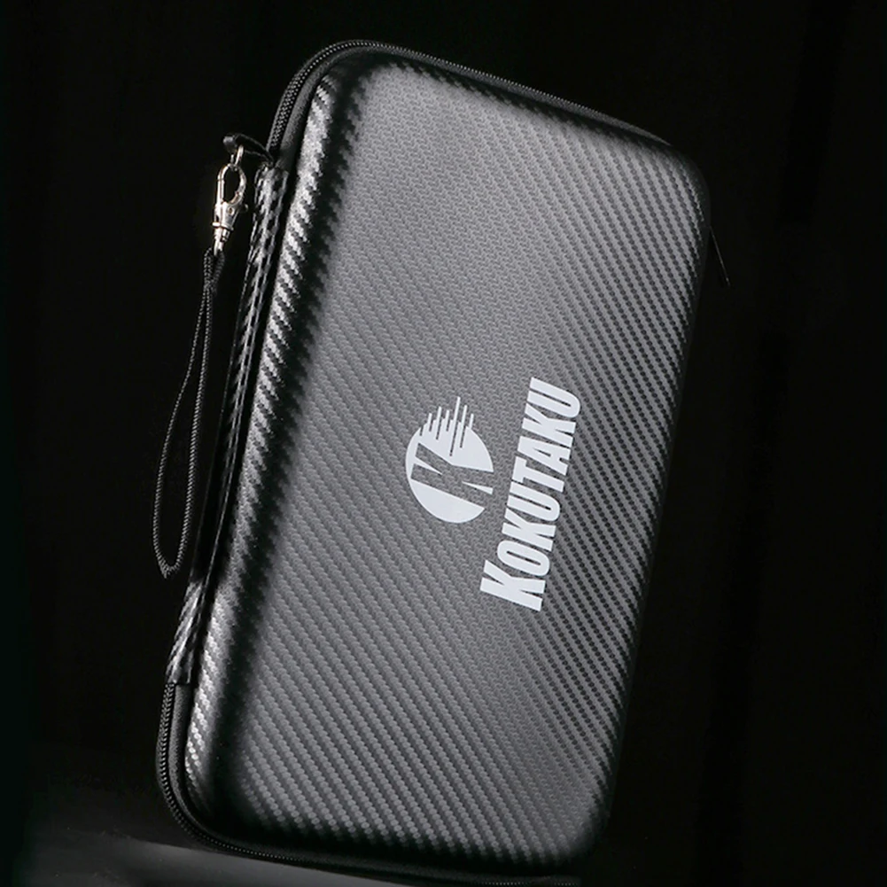Table Tennis Racquet Bag EVA Hard Shell Bat Case Waterproof Shockproof Storage with Large Capacity for Two Rackets and Six Balls