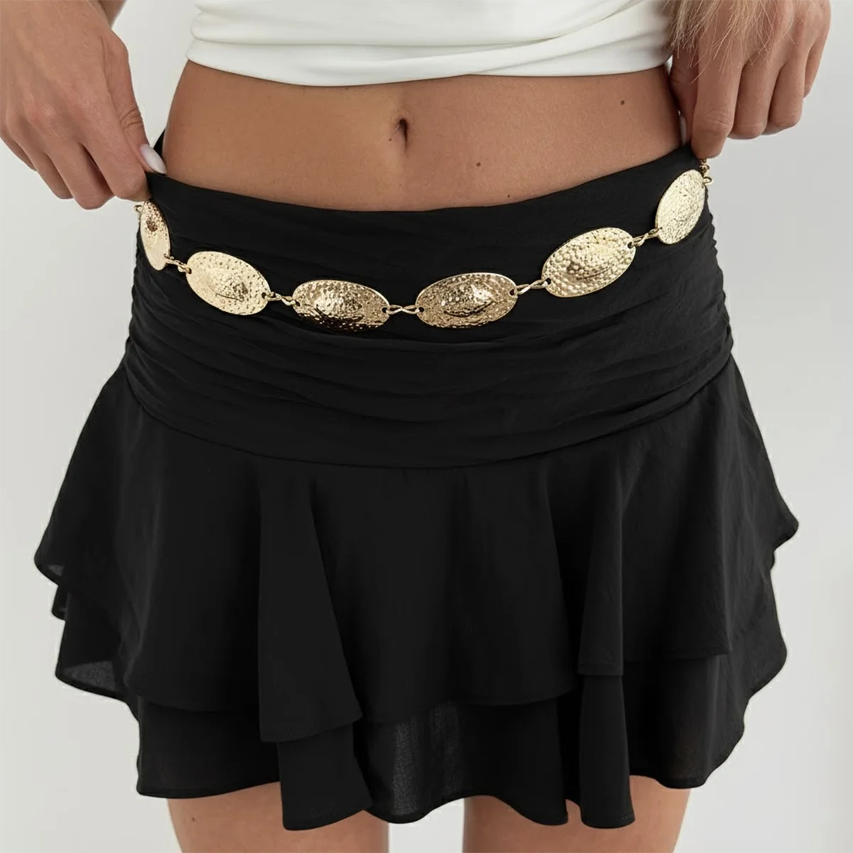 

Vintage Metal Belt Waist Chain for Women Fashion Accessory Versatile for Skirts And Pants Summer Beach Body Jewelry