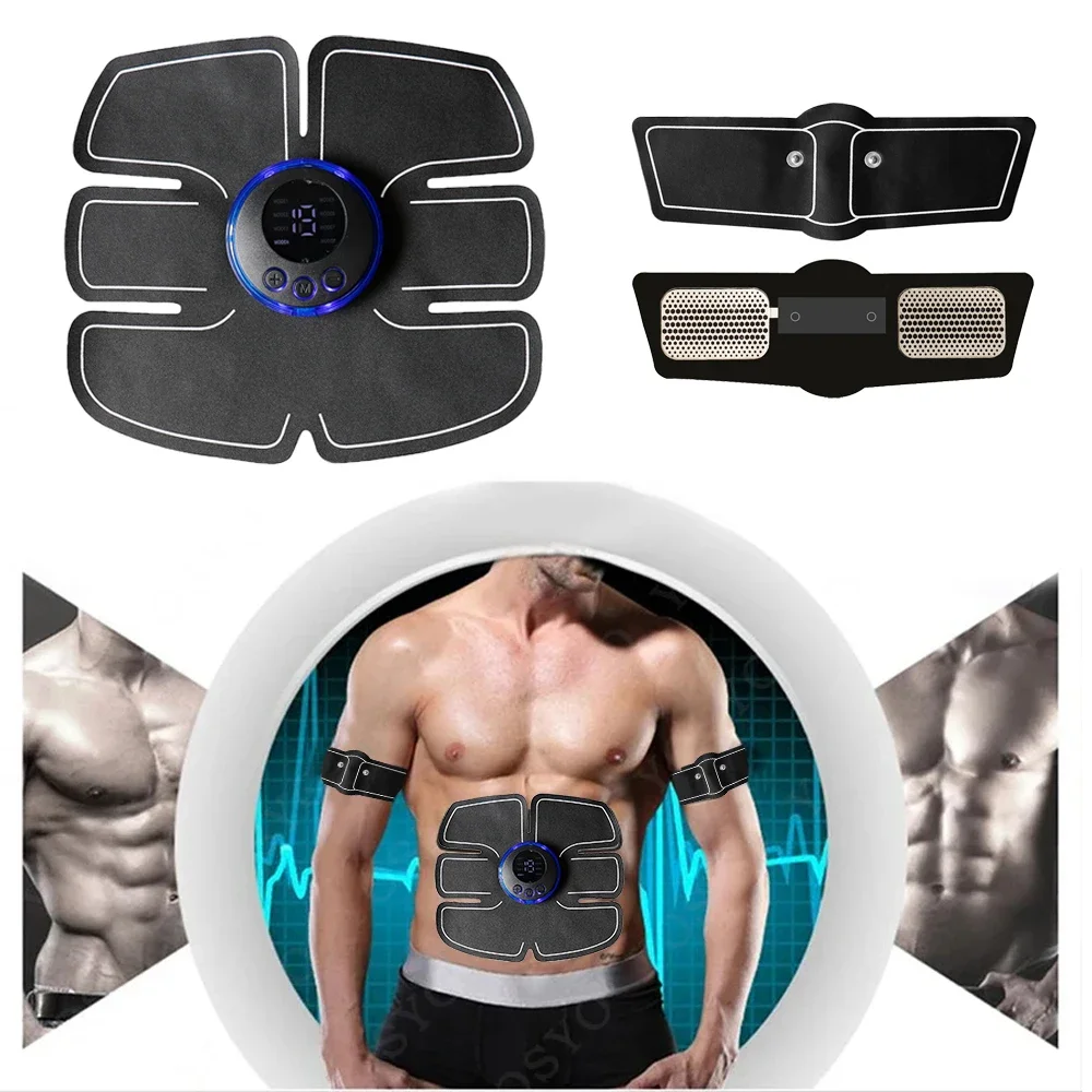 USB Rechargeable Smart Abdominal Muscle Trainer Wireless Body Massager Abs Toning Waist Home Fitness Equipment for Weight Loss