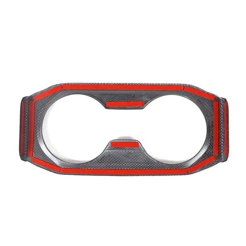 For 2024-2025 BMW 5 Series G60 Real Carbon Fiber Car Rear Cup Holder Panel Cover Trim Sticker Interior Car Accessories