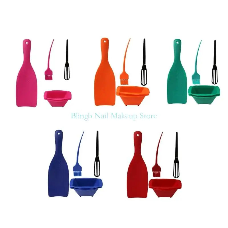 مجموعة أدوات تلوين الشعر 28TA قابلة لإعادة الاستخدام وقابلة للغسل، هيكل بلاستيكي غير قابل للصدأ مع حقيبة سفر لمصففي الشعر أثناء #1