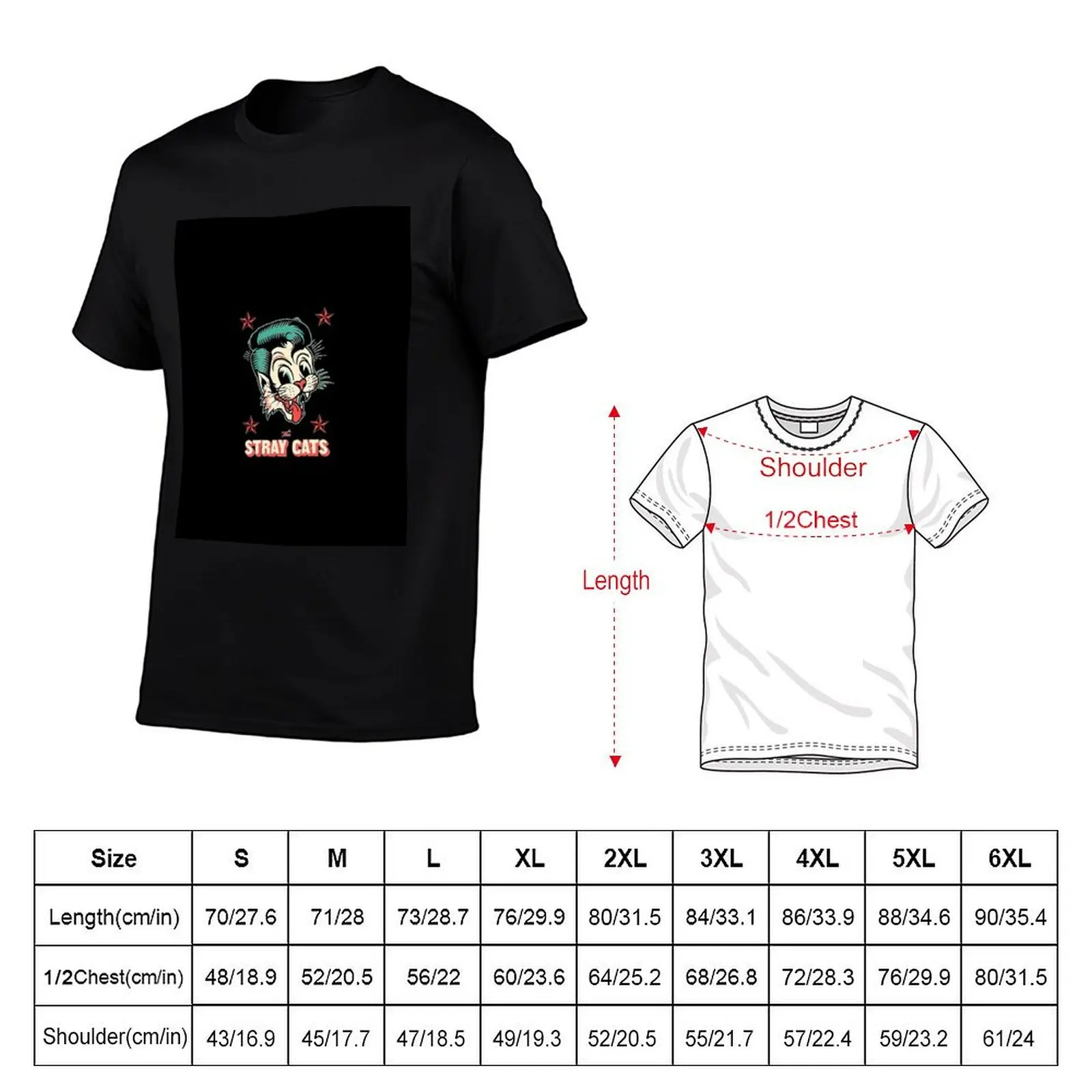 STRAY CATS T-Shirt t shirt for man 100 percent cotton t shirt man designer t shirts for man pack cotton T-shirt