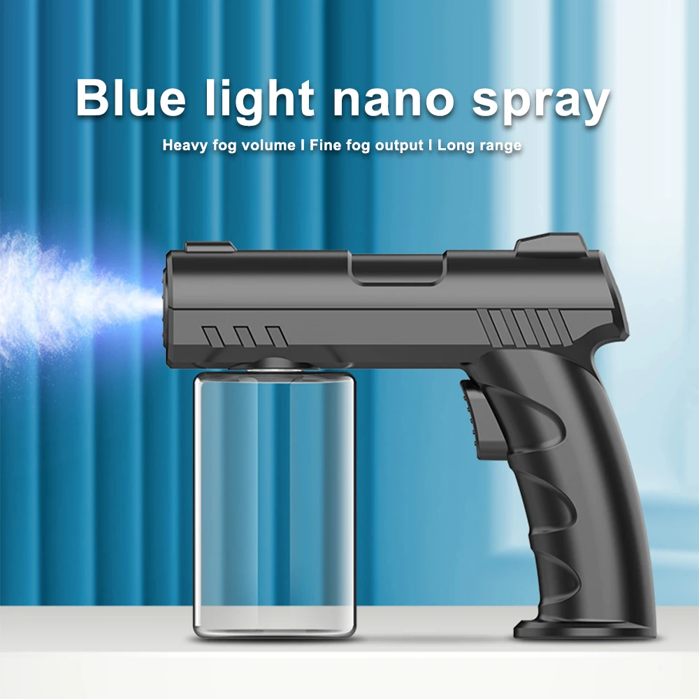 Wireless Electric Sanitizer Sprayer with Blue Light USB Nano Spray Tool for Home Garden Disinfection