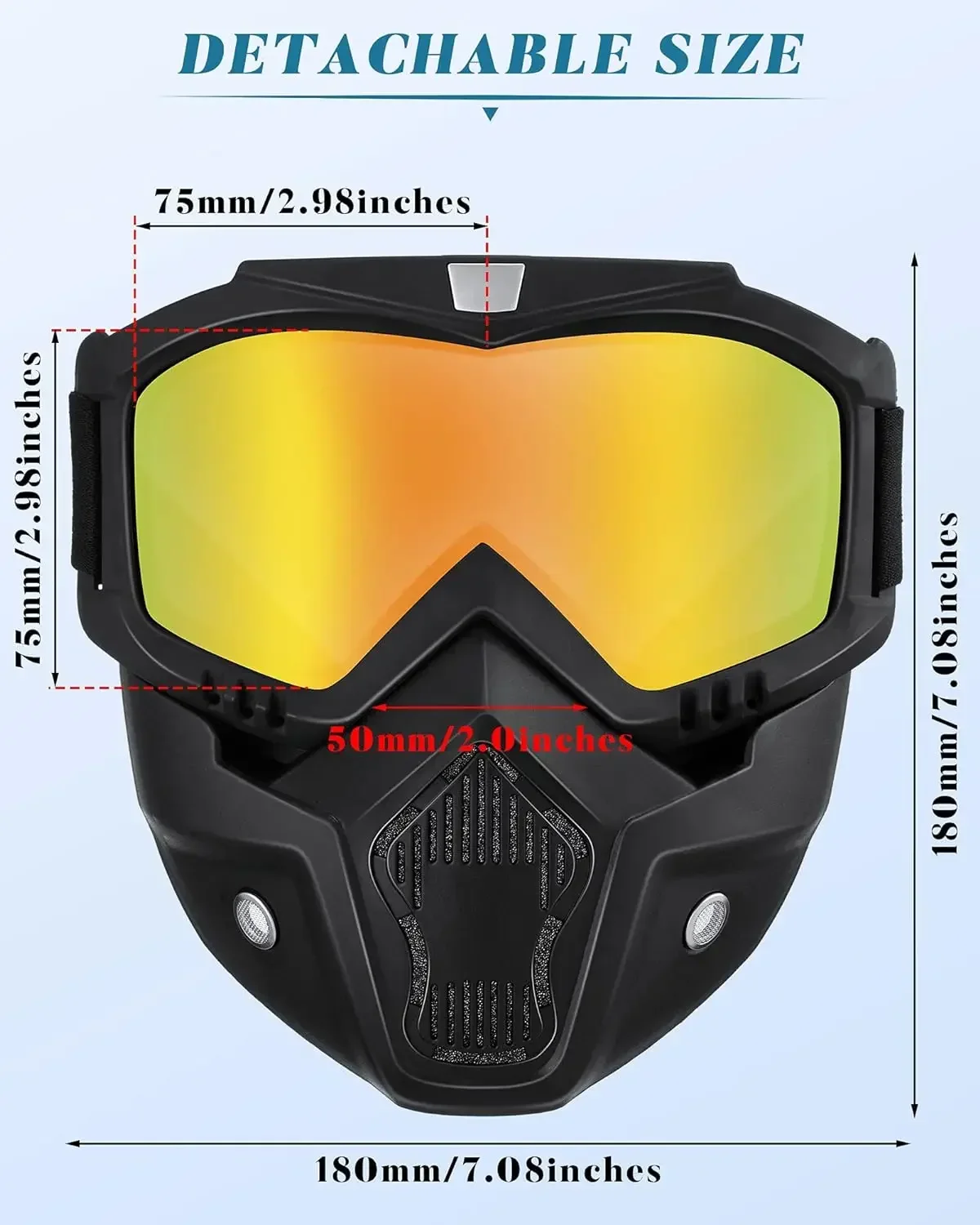 Dustproof Motocross Glasses Adjustable Motorcycle Goggles Breathable Full Face Protective Motorbike Dirt Bike Off-road Mask