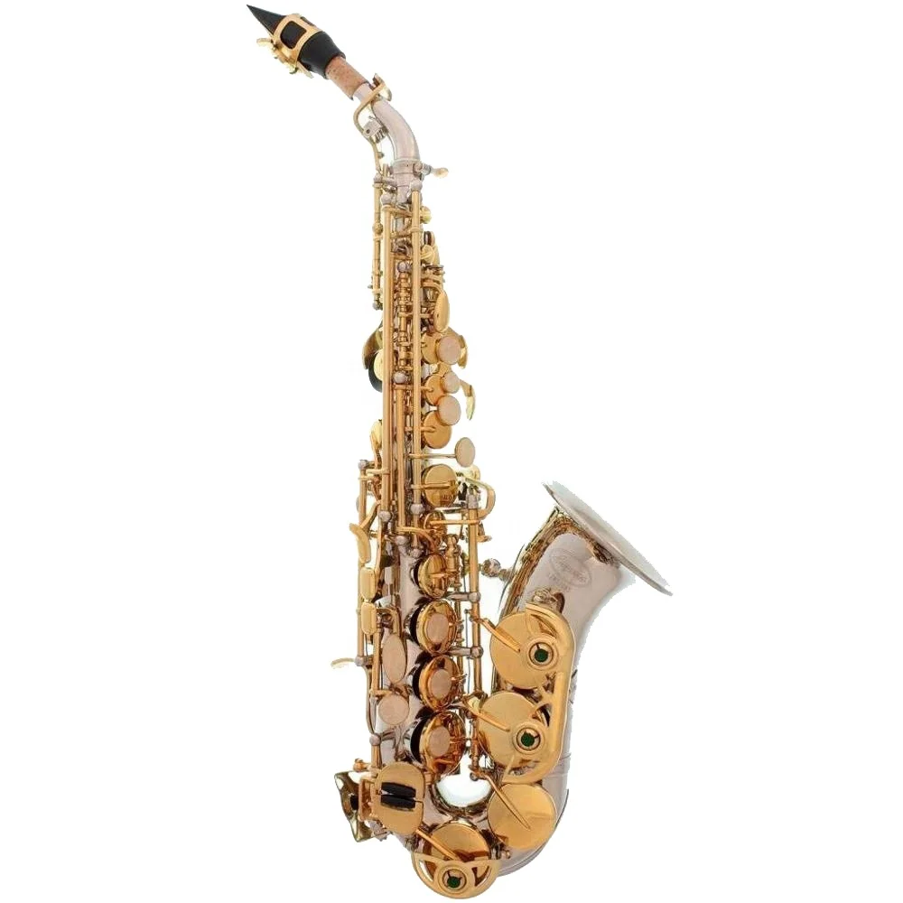 

SEASOUND OEM High Quality Soprano Saxophone JYSS100DNGL Cheap Nickel Body Curve Bell With BB Tone