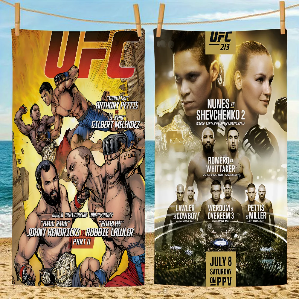 U-Ultimate Fighting Championship UF Cartoon Beach Towel Cute Kawaii Room Decor Bath Children Hand Towels For Bathroom Shower